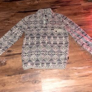 ranchwear pull over, gray, southern, size small, mens